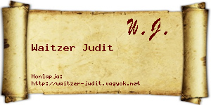 Waitzer Judit névjegykártya